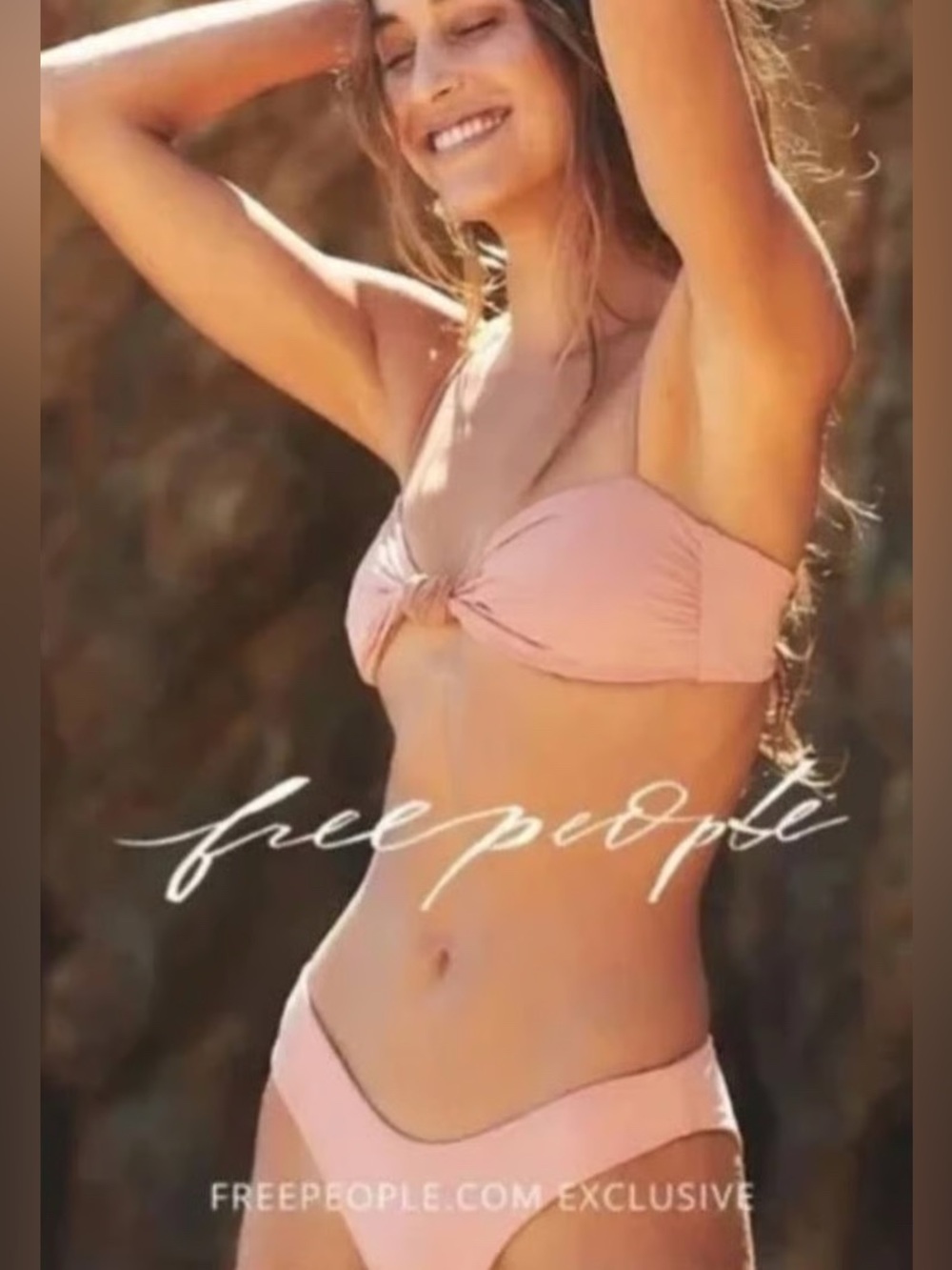 Free People and KYA Pink reversible Bikini Set